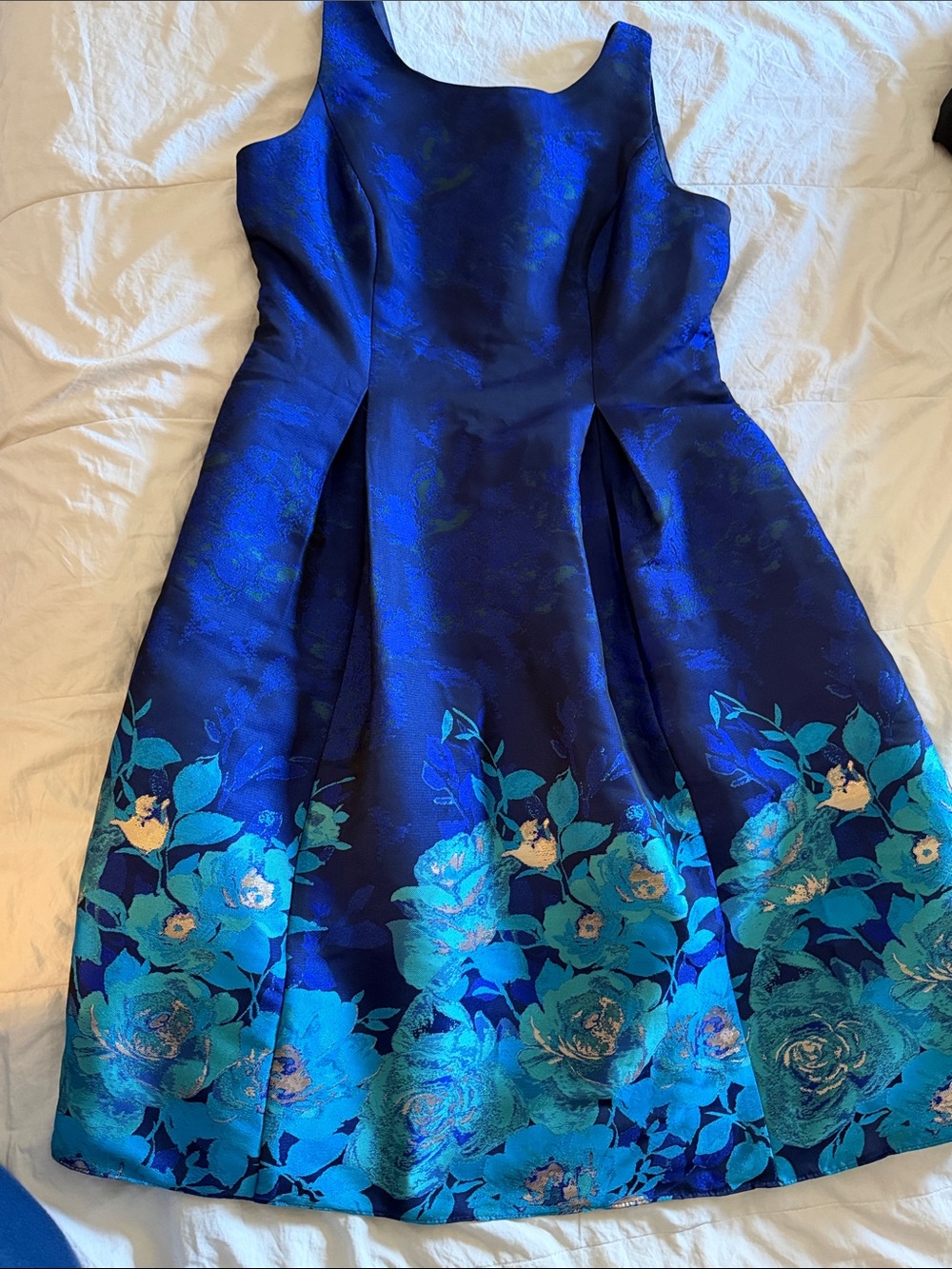 Adrianna Papell Royal Blue Floral Fit-and-Flare Dress New without tags. Size 10